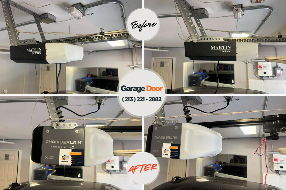 Before and after: garage door repair Kayenta, AZ